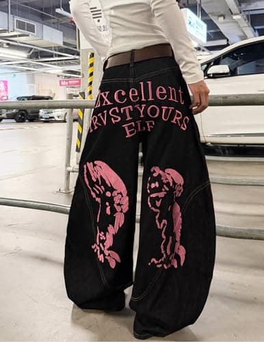 MaxOpen Women's Y2k Hip Hop Baggy Jeans - Thumbnail 6