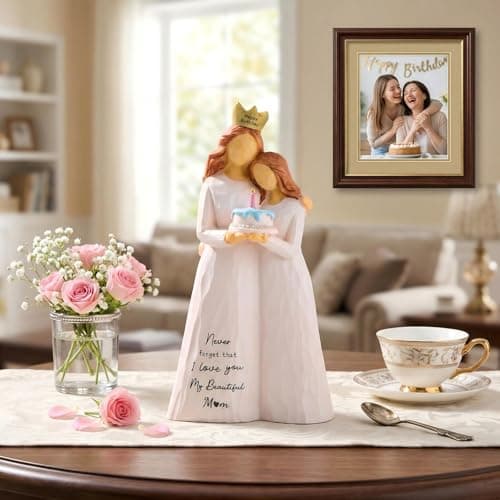 Kohehe Mom Birthday Gifts, Meaningful Birthday Gifts for Mom from Daughter, 5.5” Handmade Resin Mother Daughter Figurine, Unique Mother Birthdays Gift Ideas - Thumbnail 5