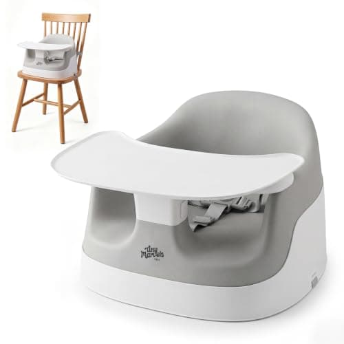 Tiny Marvels Baby Booster Seat, Ergonomic & Comfortable EVA Material, Gray