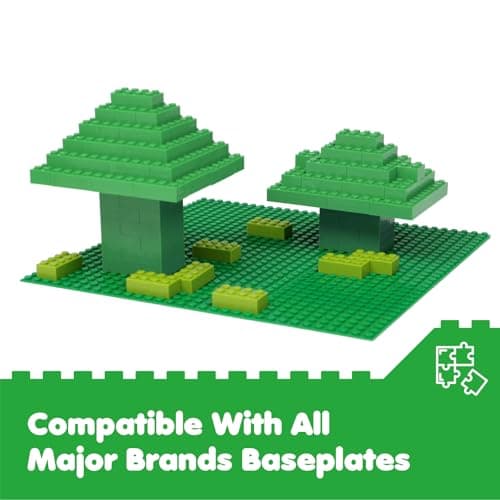 Lekebaby Classic Building Bricks, 200 Piece 2x4 Building Blocks STEM Creative Building Toys Compatible with All Major Brands, Educational Toy for Boys Girls 6 Years Old and Up(2x4 Green) - Thumbnail 5