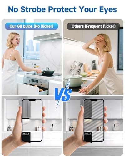 Noobibaba Upgraded Glass Microwave Light Bulbs Under Hood, G8 LED Bulb for GE LG Samsung Under Microwave Light Bulb, 3W Equivalent WB25X10019 20W Halogen Lamp 120V Daylight White 6000K 2-Count - Thumbnail 6