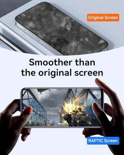 RAPTIC 9H+ Glass for iPhone 17 Screen Protector (12FT Military Grade Shatterproof), Auto-Alignment Kits, HD Clear, Bubble Free Full Edge Coverage Tempered Glass, 2 Pack - Thumbnail 5