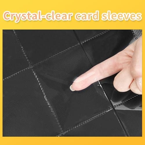 Premium 1000+ Pockets Trading Card Binder, 16-Pocket Ringless Side-Loading Album for TCG, MTG, Lorcana, Sports & Standard-Size Cards (Black2) - Thumbnail 4