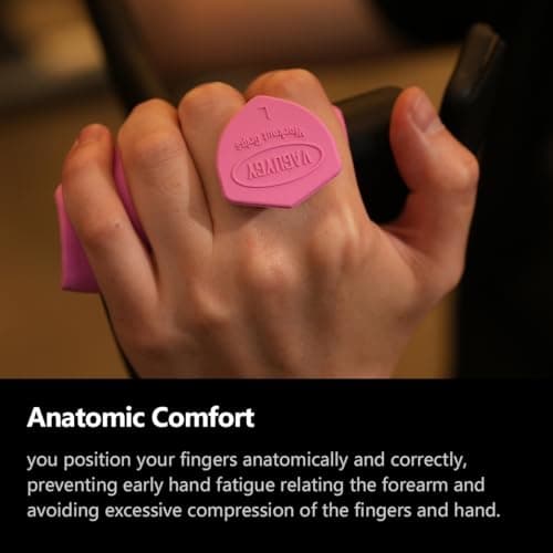 VAGUYGY Workout Grips,Rubber Fingerless Gym Gloves, Pull Up Grips for Men Women Crosstraining Palm Grips Hand Protection，Suitable for Gym & Home Workouts, Improves Grip Strength(1,pink) - Thumbnail 4