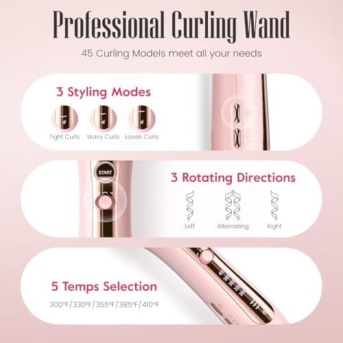 ZAVAREA Automatic Rotating Curling Iron for Long Hair - Thumbnail 6