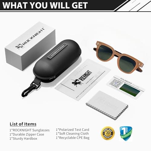 ROCKNIGHT HD UV400 Polarized Sunglasses Women Polarized UV Protection Unbreakable Comfortable Flat Green Lens Outdoor Walking Beach Sunglasses - Thumbnail 6