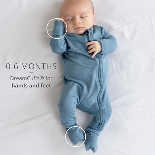 Dreamland Baby Bamboo Viscose Baby Pajamas (0-24 months). Ultra Soft Viscose Sleepers with 2-Way Zipper, Mitten & Foot Cuffs. Mom-Owned US Business, Premium Materials - Thumbnail 2