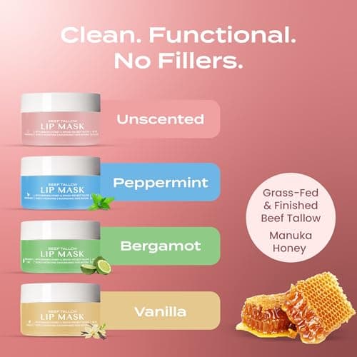 Body Restore Collagen Lip Mask – Mothers Day Gifts for Mom, Hydrating Lip Treatment, Birthday Gifts for Women, Self Care Spa Gifts – Unscented - Thumbnail 4