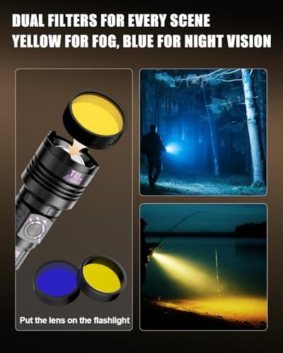 SKYFIRE Rechargeable LED Flashlight (No Fire-Starting Lens), 3000 High Lumen, USB-C Charging, Everyday Lighting Super Bright Flashlight for Hunting, Storm preparedness,Home&Gifts - Thumbnail 2