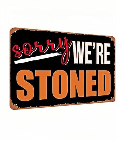 Carastora Fun Decorative Sign - Vintage Metal Tin Wall Art for the Man Den, Bar, Dorm or Garage - 420 Style Room Decor, 8x12 Inch - Image 1