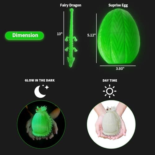 Cucue 3D Printed Dragon Egg - 3D Printed Dragon Toy with Surprise Energy Stone Inside - Articulated Fidget Toys for Home Office Decor - Unique Figurines, Desk Toys, Gifts for Kids & Adults - Thumbnail 2