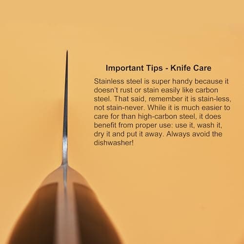 TONMA Japanese Chef Knife MADE IN JAPAN 8.2 inch Full Tang Traditional Handcrafted Stainless Steel Kitchen Knife, Professional Classic Gyuto for Gift Giving, Razor-Sharp & Highly Durable - Thumbnail 5