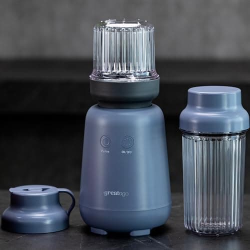 Greatogo 1000W 6-Blade Single-Serve Blender Exclusive Blender 28/14oz Tritan Blending Cup, Make milkshakes, salad dressings, sauces, crush ice, and blend frozen fruits - Thumbnail 6