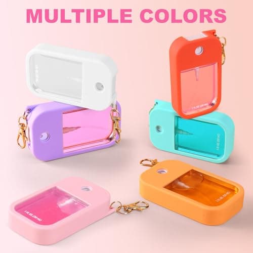 Palksky Hand Sanitizer Spray Case for Touchland,Protective Case with Keychain for Power Mist and Glow Mist 1 fl oz(Pink), Travel Size - Thumbnail 6