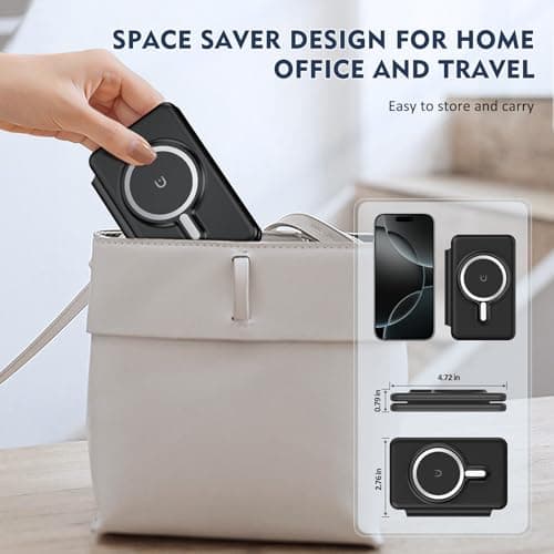 Wireless Charger iPhone - 3 in 1 Charging Station for Apple Devices for iPhone 17 16 15 14 13 12 Pro Max Plus - Foldable Magnetic Charging Pad for Apple Watch Series & Airpods Series - Thumbnail 6