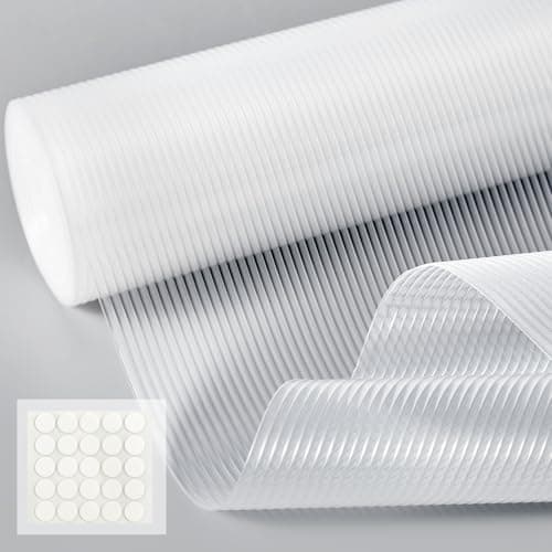 Drawer and Shelf Liner for Kitchen Cabinets, Non Adhesive Non Slip EVA Cabinet Liner Mat, Clear Waterproof Washable Cut to Size Shelf Liner for Pantry, Refrigerator, Desk and Storage, 12" x 120" - Image 1
