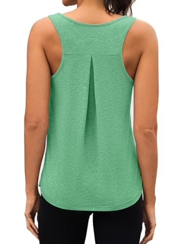 3rd hill Workout Tank Tops for Women Racerback Sleeveless Yoga Top Loose Fit Gym Shirt Running Athletic Tanks Aqua S - Thumbnail 6