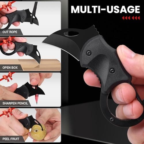 FUNBRO Small Pocket Knife Fathers Day Dad Gifts for Men, EDC Box Cutter, Anniversary & Birthday Gifts for Him, Mens Stocking Stuffers Gifts for Boyfriend Husband Grandpa from Daughter Wife Son - Thumbnail 3