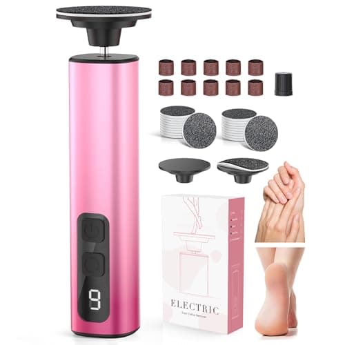 Upgraded Electric Foot Callus Remover, Rechargeable Electric Foot File for Cracked Heels, 9 Speeds Dead Skin Callus Remover, Cordless Electric Nail Drill File Pedicure Tools with Sandpaper Discs - Image 1