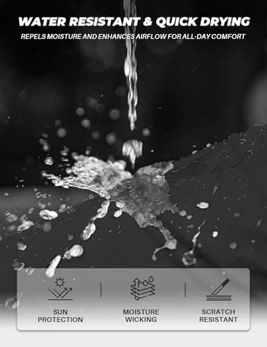 MOURCE Hiking Pants Men 32" - Lightweight Quick Dry Travel Pants for Men with Pockets, Black 32L - Thumbnail 3