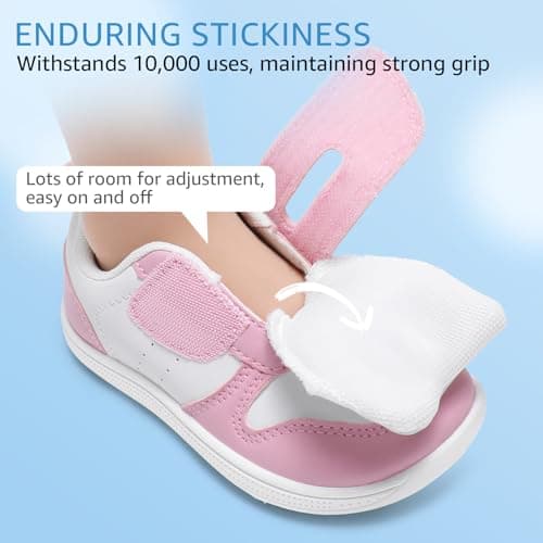 STQ KIDS Toddler Girl Shoes Wide Toe Box Barefoot Tennis Shoes Breathable Zero Drop Lightweight Kids First Walking Running Sneakers Outdoor Activities School Cute Pink White Toddler Size 10 - Thumbnail 6