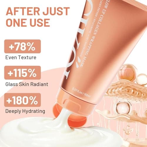 ICIKOL Collagen Peptides Night Wrapping Face Mask 5.07 oz – Overnight Peel-Off Face Mask with Hyaluronic Acid & Vitamin E – Hydrating & Elasticity Korean Skincare for Glass Skin Radiance - Thumbnail 6