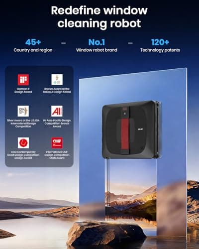 BNZ Window Cleaning Robot, Nexus Ultra, Black, Robotic Vacuum Cleaner for Windows, Mirrors, Shower Doors - Thumbnail 2