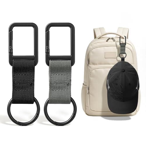 Niveaya Hat Clip for Travel - 2PCS, Stylish Hat Clip for Baseball Cap & Snapback Trucker Ponytail Hat, Sturdy Carabiner with Double Lock for Backpack Luggage Bag, Outdoor Vacation Cruise Essentials - Image 1