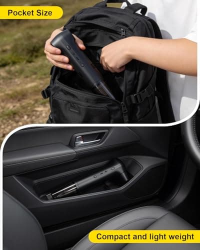 2-in-1 Compressed Air Duster–130000 RPM Brushless Electric BLOWER & VACUUM with 16KPA Suction, 3-Speed Adjustable Mini Blower, Fast Charging Type-C, Handheld Car Vacuum Cleaner for Computer Keyboard - Thumbnail 6