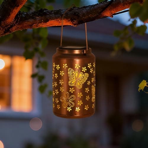 Gifts for Mom 2 Pack Butterfly Solar Lights Outdoor Garden Decor for Outside, Butterflies Solar Lantern Outdoor Waterproof for Outdoor Decor - Thumbnail 6