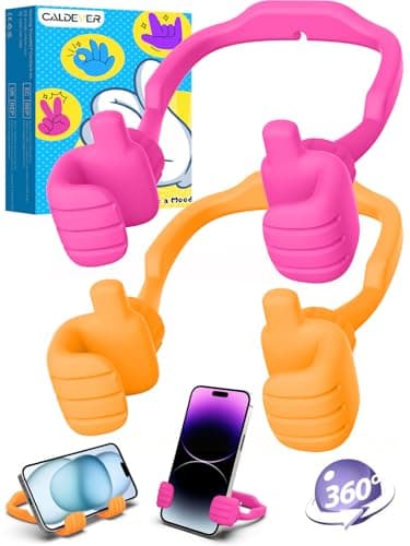 Gifts for Mothers Day Teens Girls Boys Kids Adults Gifts Cell Phone Stand: UPGRADE Adjustable Thumbs Up Lazy Phone Holder for Desk Fun Gadgets Birthday Gift Ideas for Teenager Women Trendy Stuff - Image 1