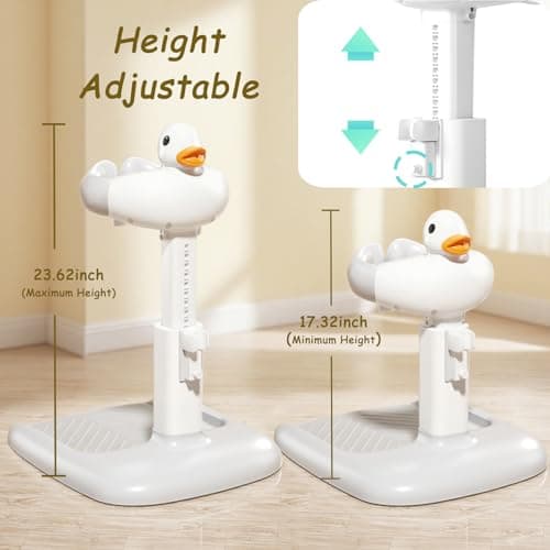 Gakfawd Baby Shower Stand with Anti-slip Base, Adjustable Child Stand for Shower Infant Bath Support Stand Bath Stand for Toddlers 6-36 Months (Grey) - Thumbnail 5