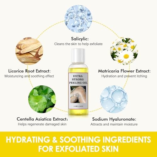 YAFUSIPE Yellow Peeling Oil for Dark Skin Strong Peel Oil Extra Strength Exfoliating Chemical Exfoliant Peels Solution at Home Body Peeling for Exfoliate Body Hand Foot Knuckle All Skin Type 3.66 OZ - Thumbnail 6