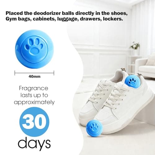 SCENTORINI Shoe Deodorizer Balls, 8 Pack Linen Scent Sneaker Deodorizer Balls, Odor Eliminator for Smell Shoes Boots, Long Lasting Shoe Freshener for Gym Bags, Drawers and Small Spaces - Thumbnail 3