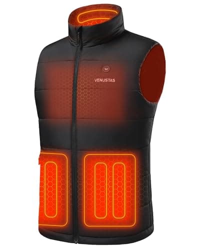 Venustas Men's Heated Vest, 9V USB-C Heated Vest Compatible with Most USB-C Output Power Banks (Battery Not Included) - Image 1