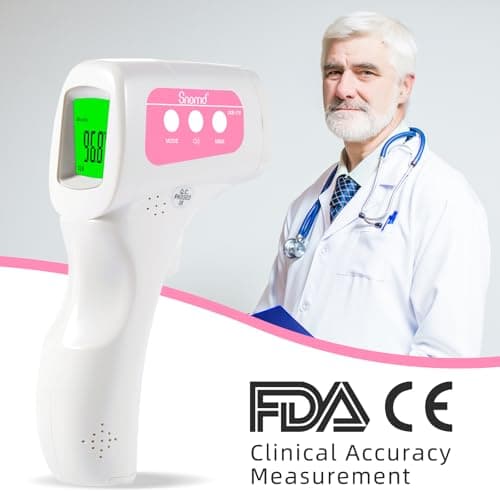 Snomd Non-Contact Infrared Forehead Thermometer for Adults, Kids & Baby, 3-in-1 No-Touch Digital Fever Temperature Gun, Accurate & Fast Reading - Thumbnail 5