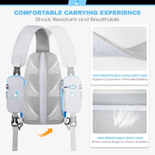 Seektop RFID Anti-Theft Crossbody Bag Sling Backpack for Women & Men, Casual Chest Daypack for Daily Travel - Thumbnail 4
