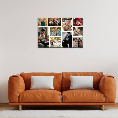ZHIYYHAO Custom Multi Picture Collage Canvas Wall Art Framed Personalized Multi Pictures Prints to Canvas Wall Art for Living Room Bedroom Study room Home Decor (CF-1, 30.00L X20.00W'') - Thumbnail 4