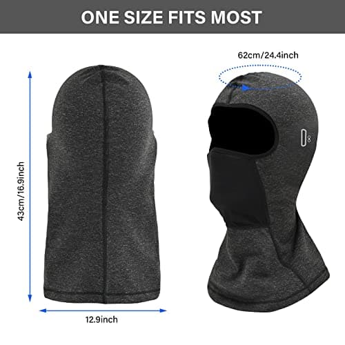 Bodvera 2 Pack Balaclava Winter Ski Mask for Men Women Windproof Warm Face Mask for Skiing, Snowboarding, Motorcycle Riding - Thumbnail 6