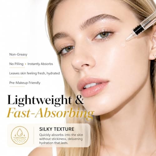 Silk Peptide Intensive Lifting Ampoule, Deep Collagen Serum, Copper Peptides, Instant Face Lift, Smooth-Looking Skin for Skincare, 1.01 Fl Oz / 30ML - Thumbnail 2