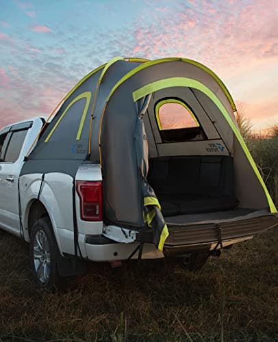 JOYTUTUS Pickup Truck Tent 6.5ft 2.0, Waterproof PU2000mm Double Layer for 2 Person, Portable Truck Bed Tent with Rainfly, Green, Aluminum Pole - Thumbnail 2