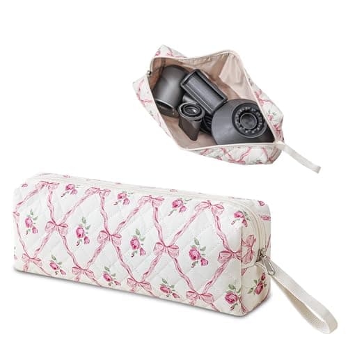 AMZMA Large Quilted Hair Tools Travel Bag Portable Cotton Blow Dryer Case Lightweight Pouch for Hair Straighteners, Curling Irons, Flat Irons and Hot Styling Tools - Image 1