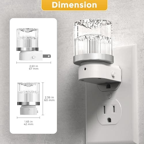 L LOHAS LED Night Light, Night Lights Plug into Wall with 10 Color Change RBG Nightlight Plug in Wall, Built in Dusk to Dawn Sensor for Hallway, Bathroom, Rooms, 2 Pack - Thumbnail 6