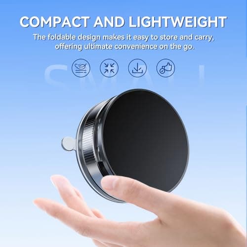 EGBULL Vacuum Magnetic Phone Holder, Compatible with 360° Folding Multi-Angle Adjustable Suction Cup Holders, Suitable for Cars, bathrooms, and All Smartphones - Thumbnail 6