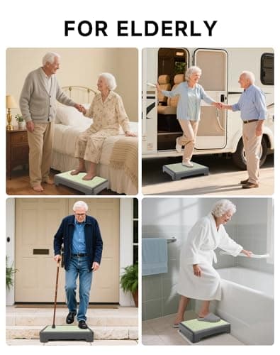 LIFTOZA Mobility Step Stool for Adults, Noctilucent Bed Step Stools, 680 LBS Capacity Safety Step Platform, Indoor and Outdoor Steps for Seniors, Non-Slip Stepping Stool Elderly Assistance at Night - Thumbnail 6