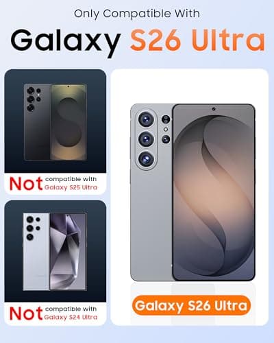 BSNRM for Samsung Galaxy S26 Ultra Case Wallet with RFID Blocking, Card Holder, Slide Camera Lens Cover, Silicone Edge Raised, Rugged Heavy Duty Phone Cover Case for Galaxy S26 Ultra, 2026, Black - Thumbnail 2