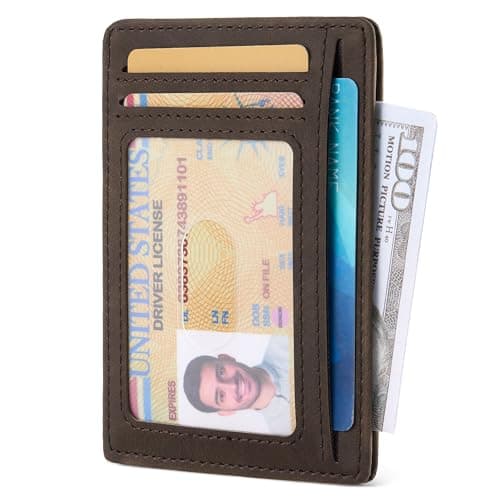 Espera Slim Minimalist Front Pocket Wallet for Men, RFID Blocking Credit Card Holder, Thin Travel ID Card Case, Gifts for Men - Thumbnail 2