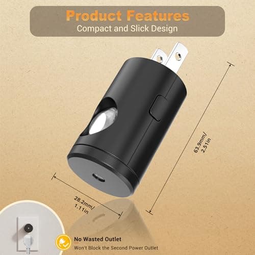 JandCase Night Lights Plug into Wall,8 Pack Mini Lens Night Light with 3CCT Color Temperature,180° Rotatable Night-Lights,Dimmable Nightlight Plug in with Light Sensor for Bathroom Hallway Room Decor - Thumbnail 5
