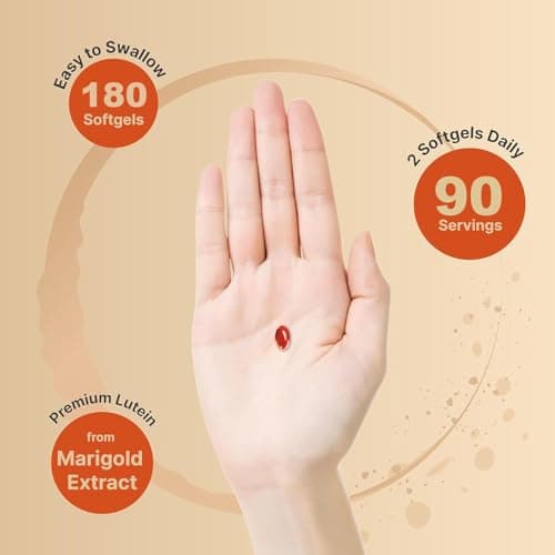RIOWEGO AREDS 2 + Advanced Lutein and Zeaxanthin Supplement -40 mg Lutein & Zeaxanthin with Astaxanthin,Omega-3,EPA,DHA-Dietary Supplement for Eye Health Support,Vision Support-180 Softgels - Thumbnail 4