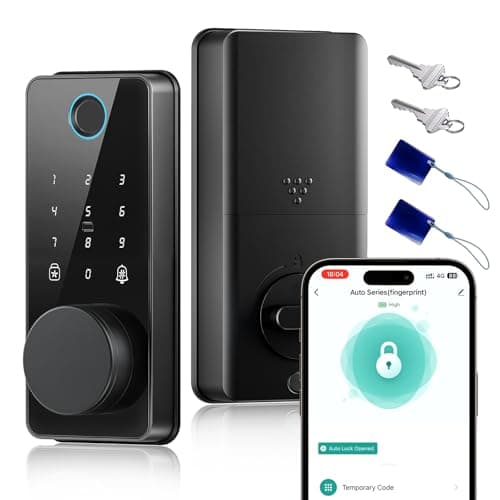 Keyless Entry Door Lock, Biquole Smart Lock with App Control, Fingerprint - Image 1